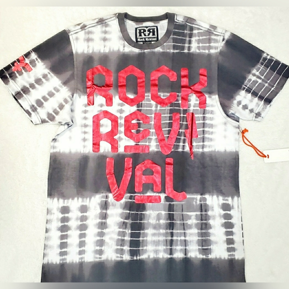 ♦️Rock Revival Aldo Tie Dye Foiled Graphic Tee♦️